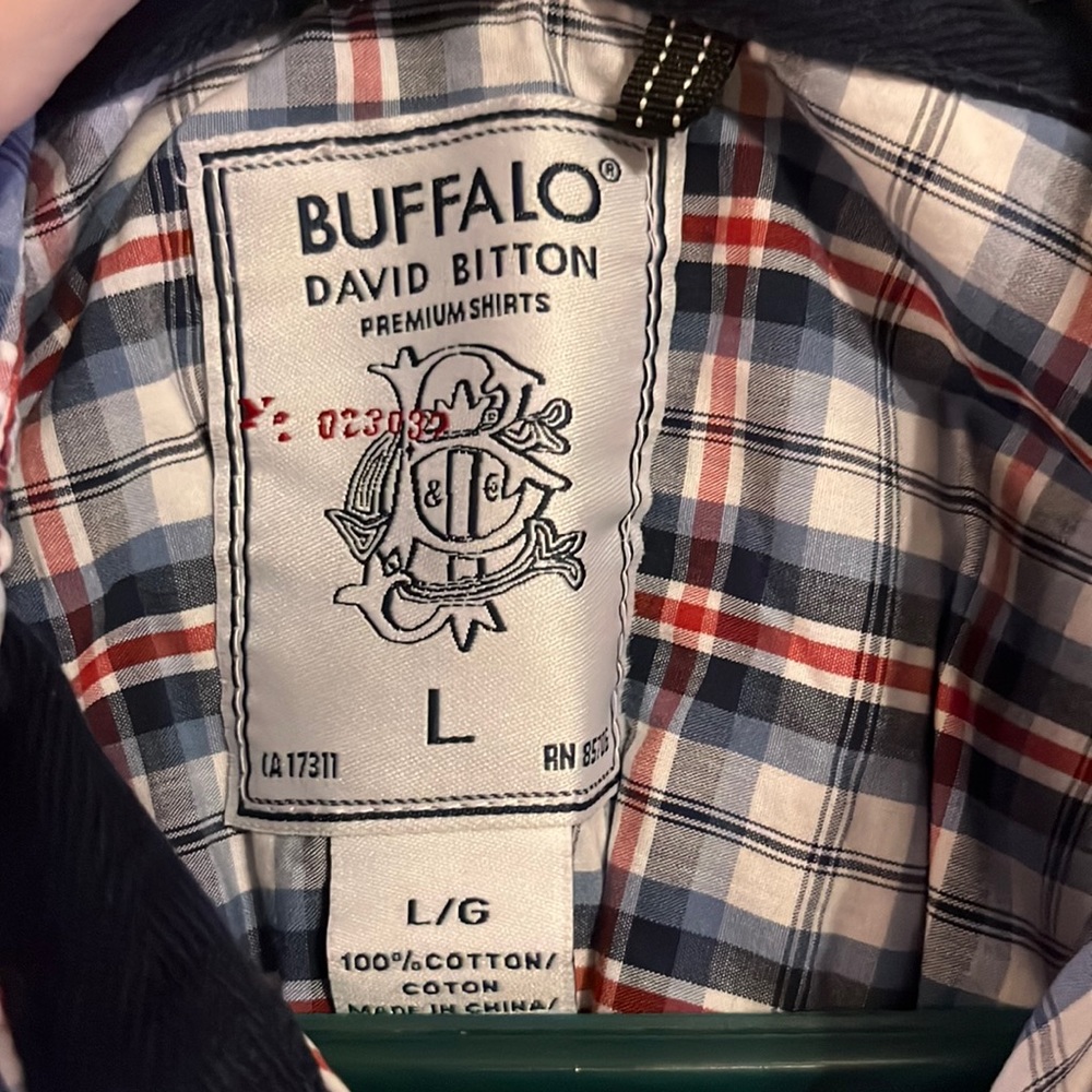 Mens Buffalo Button Down Short Sleeve Shirt Size Large - Picture 4 of 4